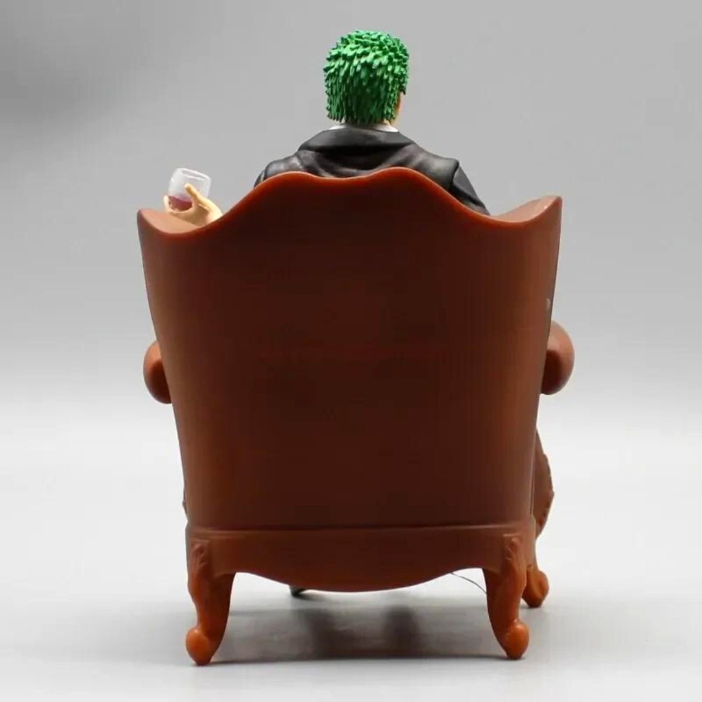 Mô Hình OnePiece Zoro ngồi ghế - Cao 14cm - nặng 300Gram , Figure OnePiece - có hộp màu - N1-K46-T4-S1