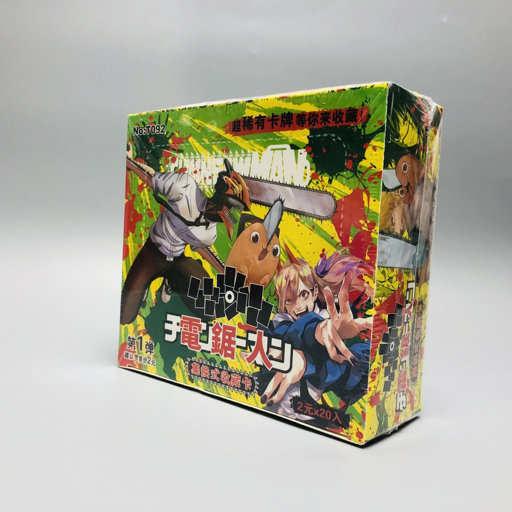 Pack Chainsaw Man- 1 Hộp = 32PACK - Mỗi pack có 5 thẻ- Cao 13cm - rộng 14cm - N3-K19-T5-S1