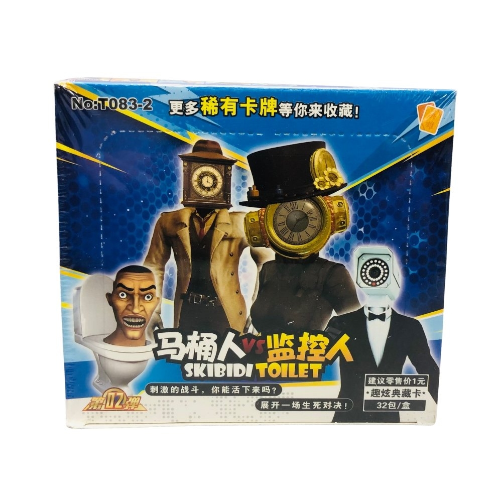 Pack Skibidi Toilet bản A - 1 Hộp = 32PACK - Mỗi pack có 5 thẻ- Cao 13cm - rộng 14cm - N3-K19-T5-S3