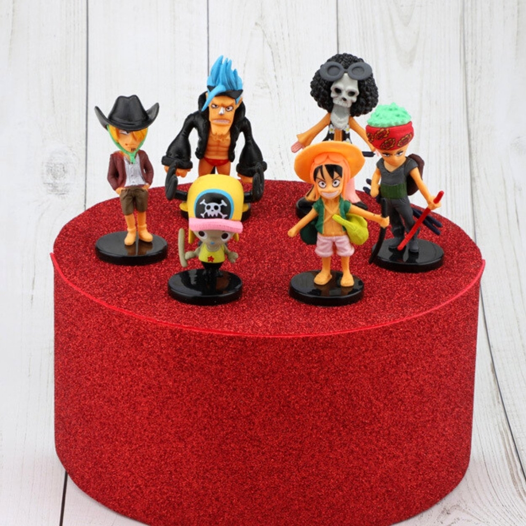 Mô hình OnePiece Bộ chibi 6 nhân vật One Piece - Cao 5-7cm - nặng 169gram - Phụ kiện : Đế- Figure OnePiece - No Box - N3-K41-T2-S2