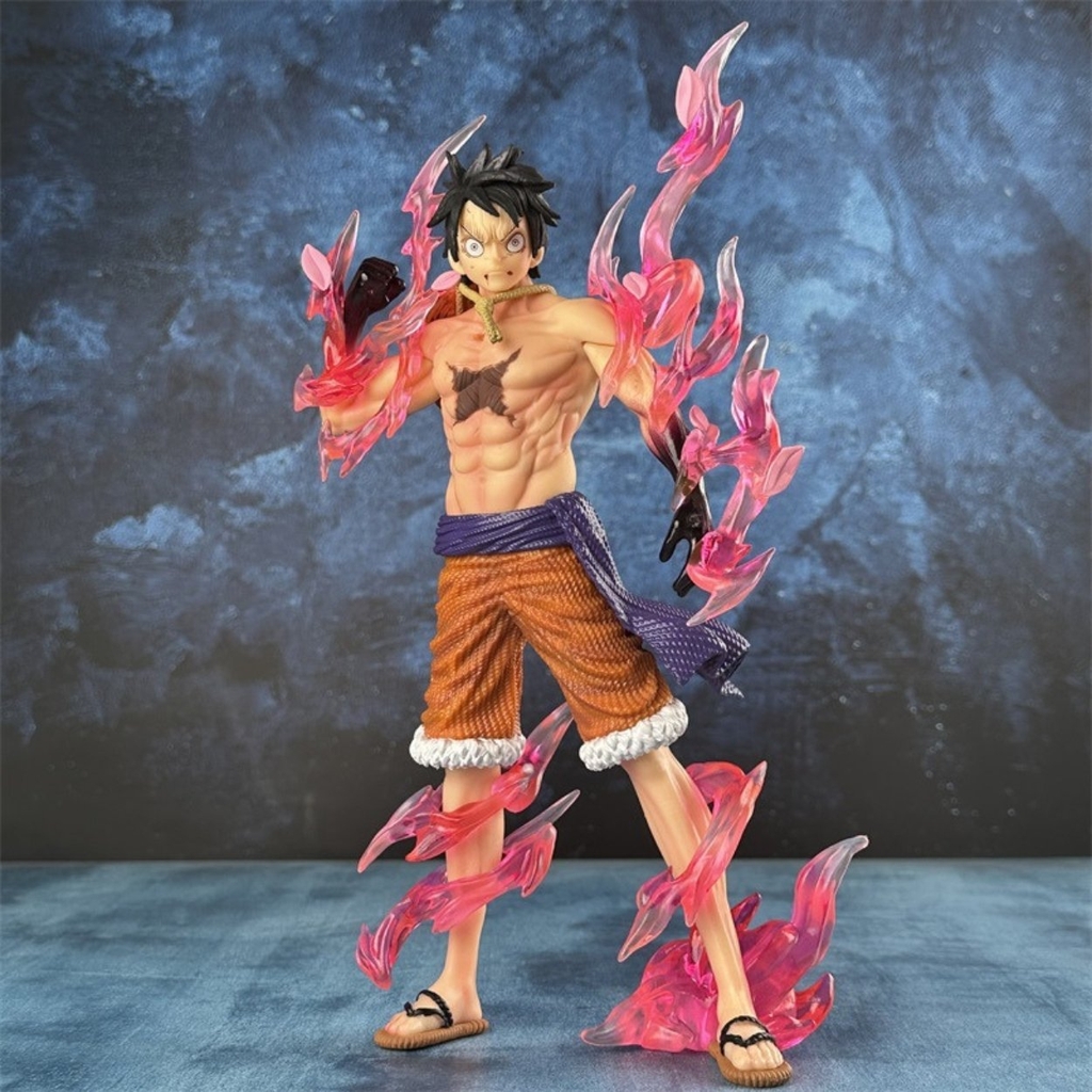 Mô hình OnePiece Luffy Haki hoa anh đào dáng đứng - Cao 24cm - ngang 11cm - nặng 180gram - Phụ kiện : Đế Kẹp chân - Figure One Piece - No Box