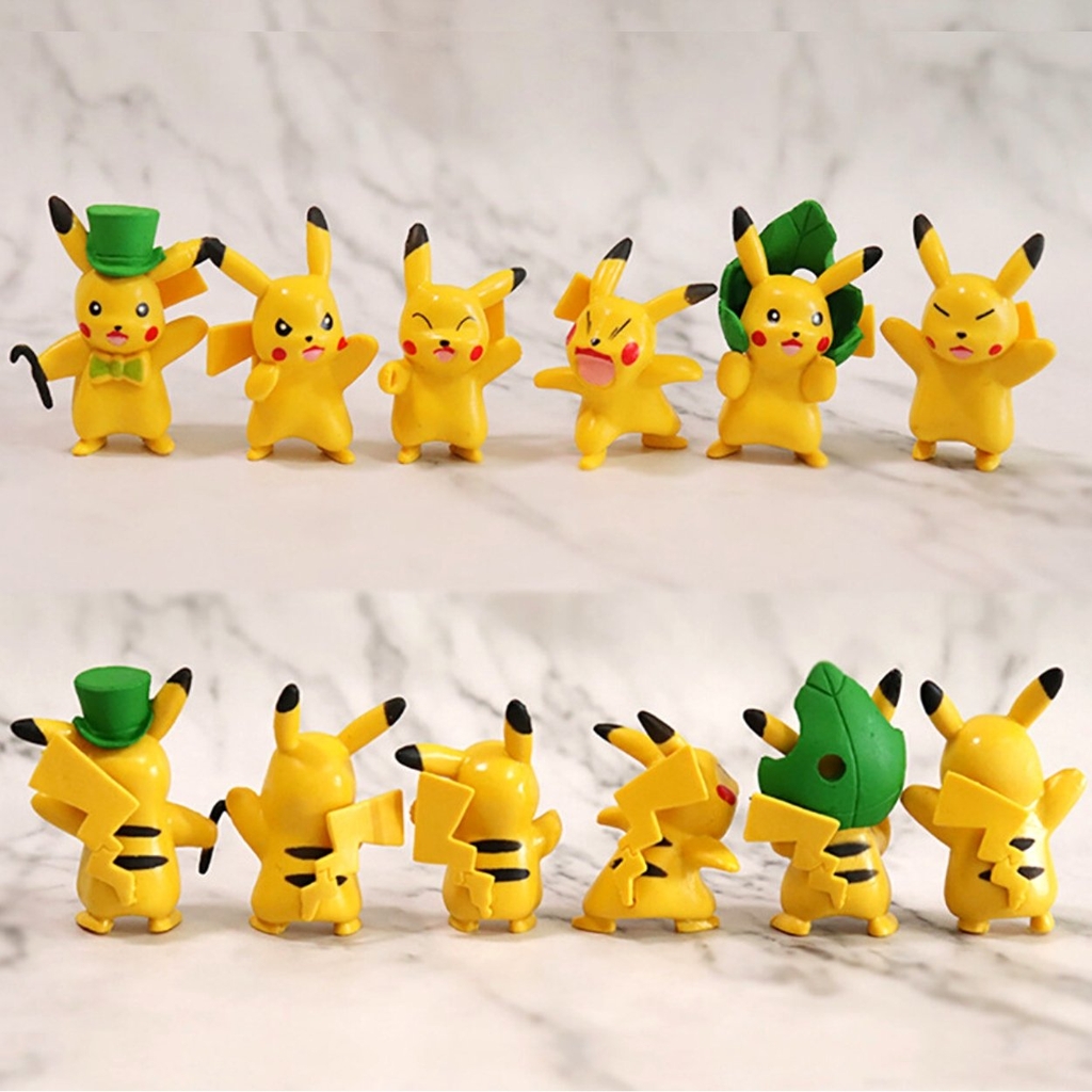 Mô Hình POKEMON Bộ 6 trạng thái Pikachu - Cao 4-5cm - nặng 60gram - Figure POKEMON No box : bọc túi OPP