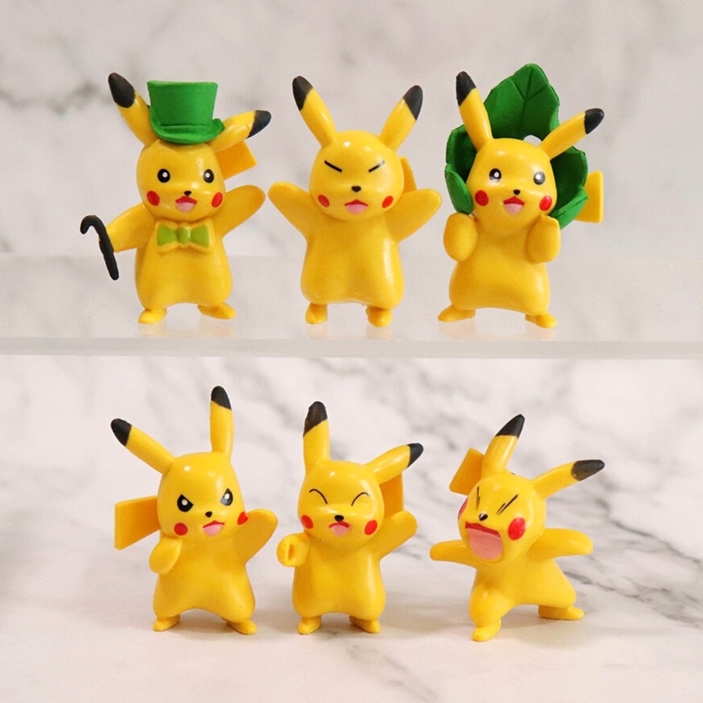 Mô Hình POKEMON Bộ 6 trạng thái Pikachu - Cao 4-5cm - nặng 60gram - Figure POKEMON No box : bọc túi OPP -K14-T2-S6