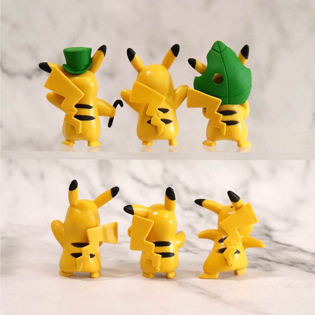 Mô Hình POKEMON Bộ 6 trạng thái Pikachu - Cao 4-5cm - nặng 60gram - Figure POKEMON No box : bọc túi OPP -K14-T2-S6