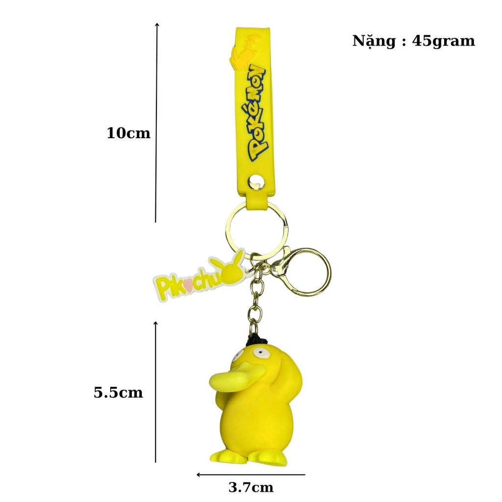 Móc khóa Vịt Koduck - Dây móc dài : 10cm - mô hình Vịt Koduck Cao : 5.5cm - Nặng 45gram - No Box : Bọc túi OPP - N3-K14-T3-S2