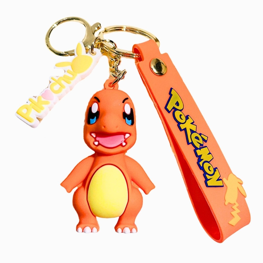 Móc khóa rồng Charmander - Dây móc dài : 10cm - mô hình rồng Charmander  Cao : 5.5cm - Nặng 45gram - No Box : Bọc túi OPP -K77-T5-S1