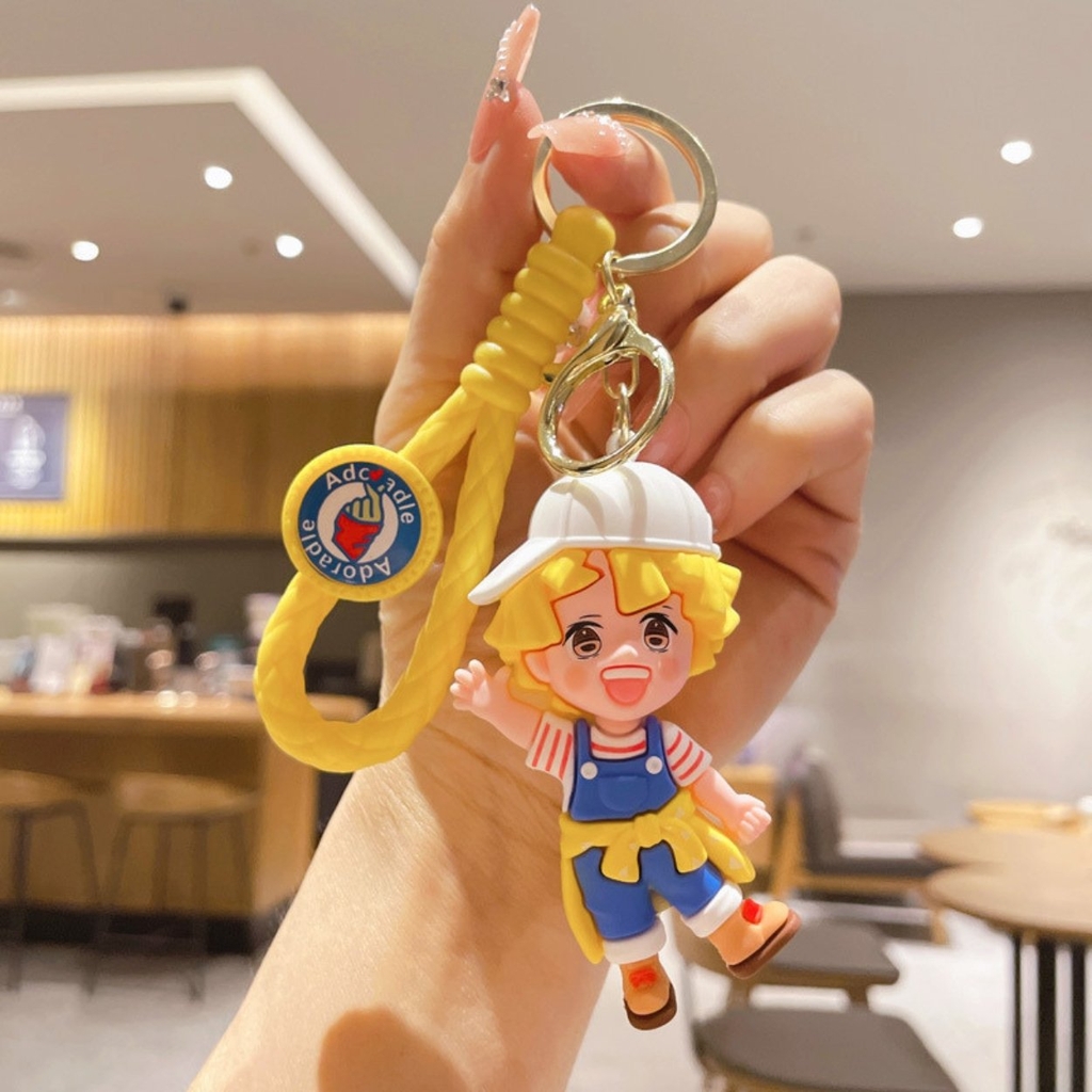 Móc Khóa Zenitsu - Dây móc dài : 9.5cm - Mô Hình Cao : 8.3cm - Nặng : 50gram - No Box - SKU: moc39 - (Vat: 88223-7) -  S4