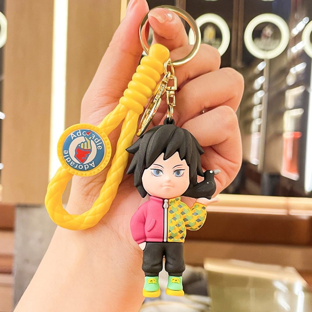 Móc Khóa Tomioka Giyuu - Dây móc dài : 9.5cm - Mô Hình Cao : 7.9cm - Nặng : 50gram - No Box : bọc túi OPP N3-K17-T3-S3