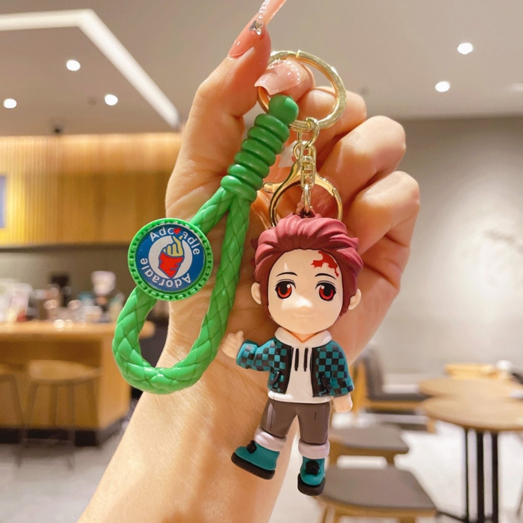 Móc Khóa Tanjiro - Dây móc dài : 9.5cm - Mô Hình Cao : 8cm - Nặng : 50gram - No Box - SKU: moc41 - (Vat: 88223-7) - K79-T5-S9