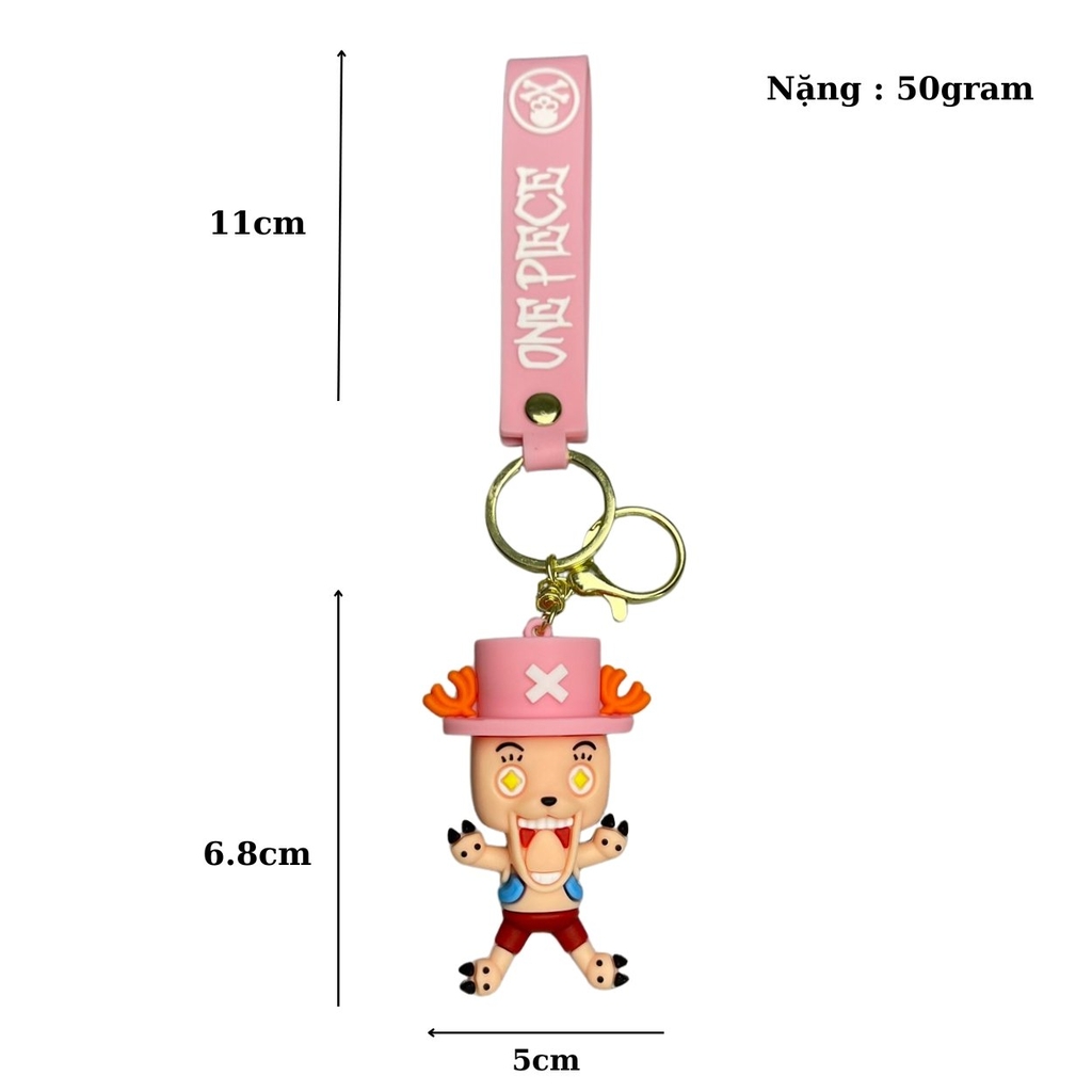 Móc Khóa Tony Chopper - Dây móc dài : 11cm - Mô Hình Cao : 6.8cm - Nặng : 50gram - No Box : bọc túi OPP - N3-K16-T3-S2