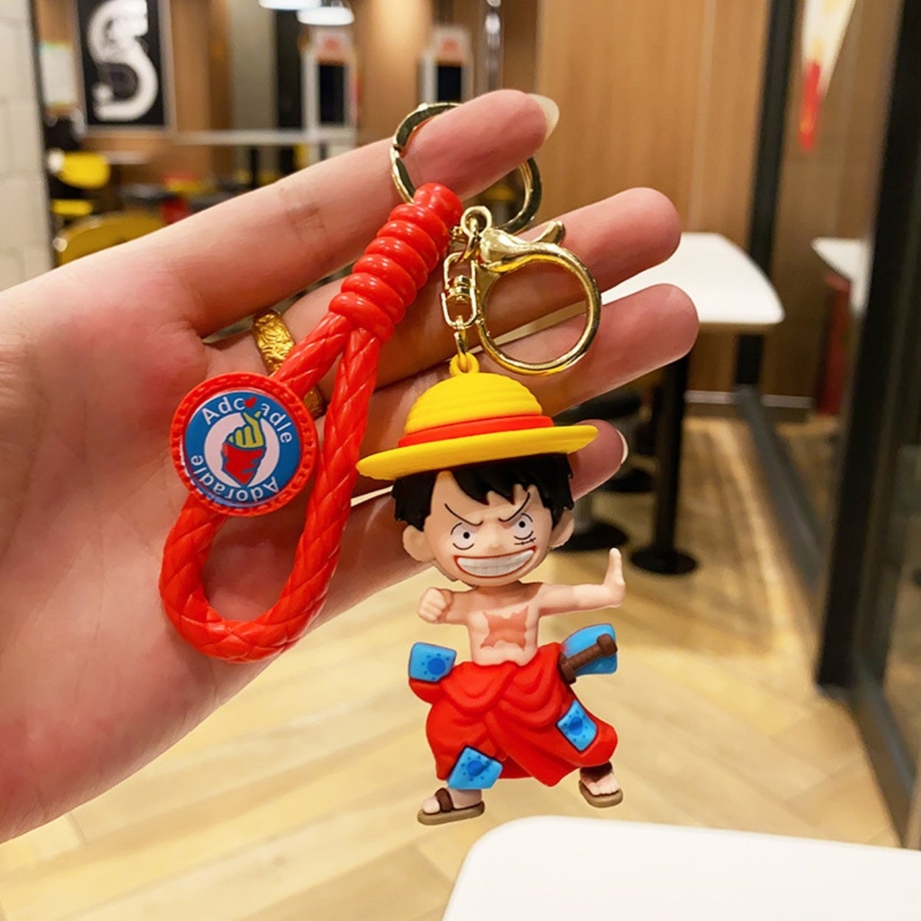Móc Khóa Luffy cởi trần - Dây móc dài : 9.5cm - Mô Hình Cao : 8cm - Nặng : 60cm - No Box : bọc túi OPP N3-K16-T6-S2