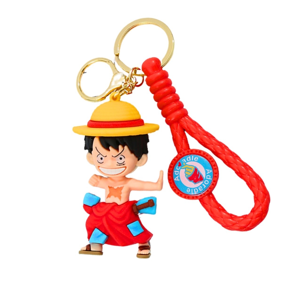 Móc Khóa Luffy cởi trần - Dây móc dài : 9.5cm - Mô Hình Cao : 8cm - Nặng : 60cm - No Box : bọc túi OPP N3-K16-T6-S2