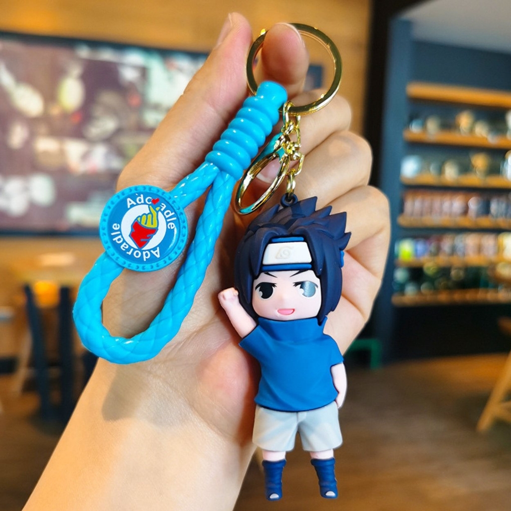 Móc Khóa Sasuke dơ tay - Dây móc dài : 9.5cm - Mô Hình Cao : 7cm - Nặng : 50gram - No Box : bọc túi OPP n3-k14-t6-s3
