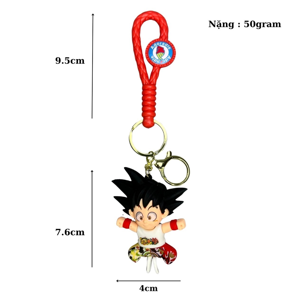 Móc Khóa SonGoKu - Dây móc dài : 9.5cm - Mô Hình Cao : 7.6cm - Nặng : 50gram - No Box : bọc túi OPP N3-K62- T2- S2