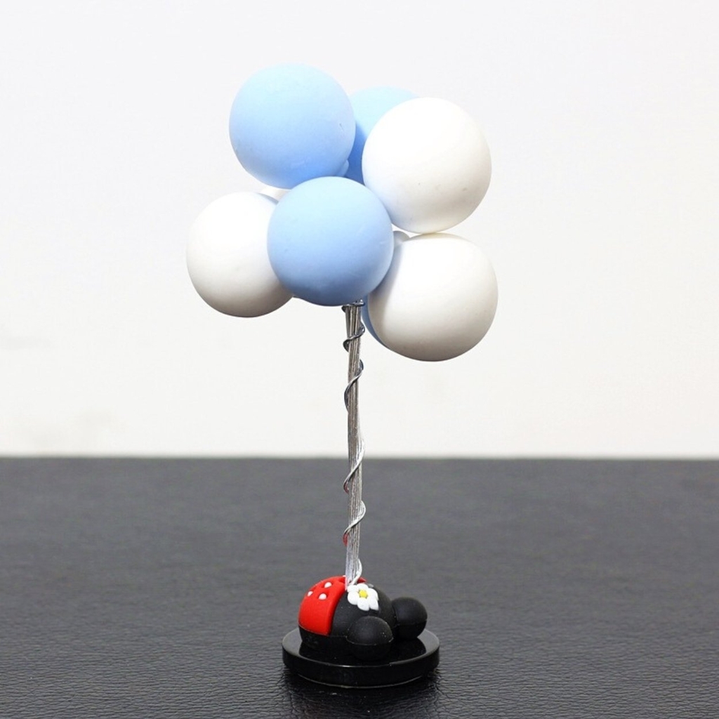 Mô Hình Phụ Kiện Trang Trí Bóng bay xanh trắng - Cao 11cm - nặng 20gram - Figure Phụ Kiện Trang Trí - No box : bọc túi OPP - N3-K16-T5-S1