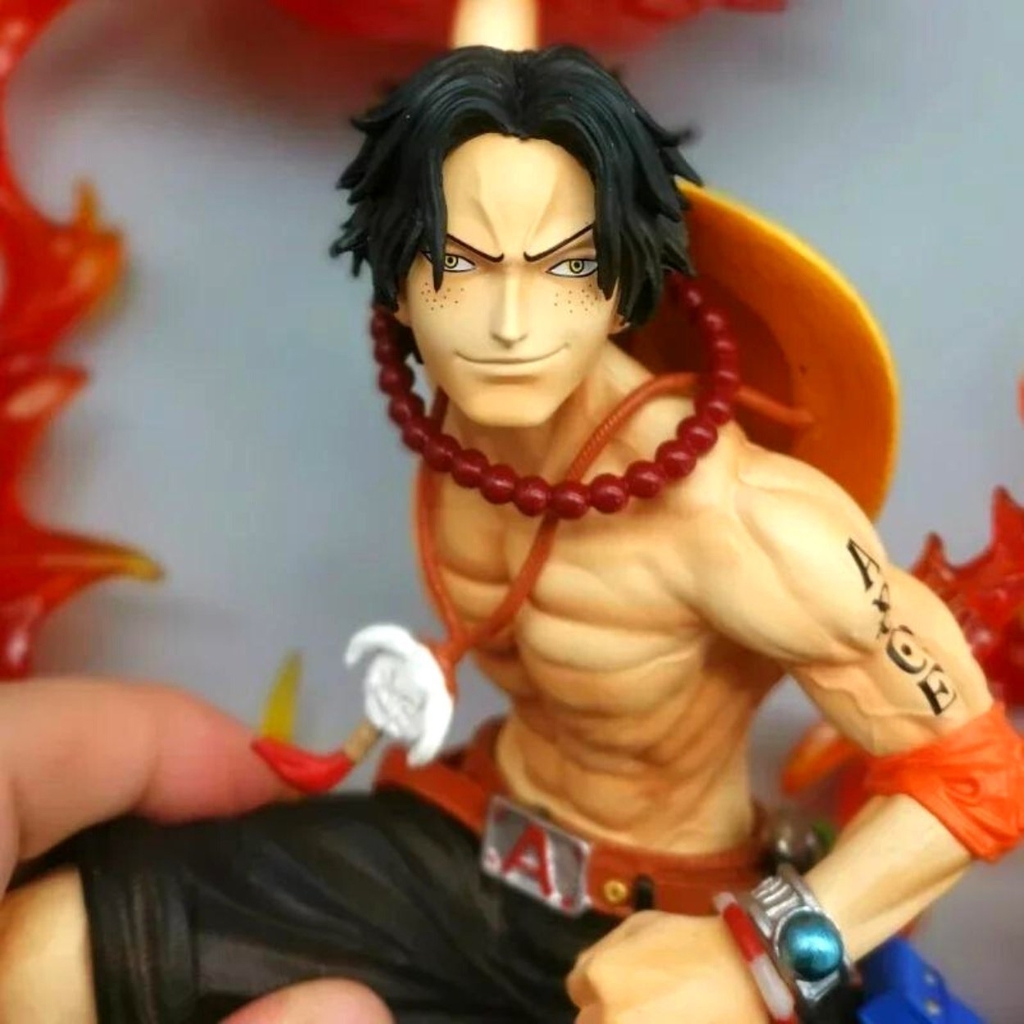 Mô Hình OnePiece Portgas D. ACE nâng cầu - Cao 27cm - nặng 1kg2 - Phụ Kiện : LED , Figure OnePiece - có hộp màu - N1-K38-T3-S12 (N5)