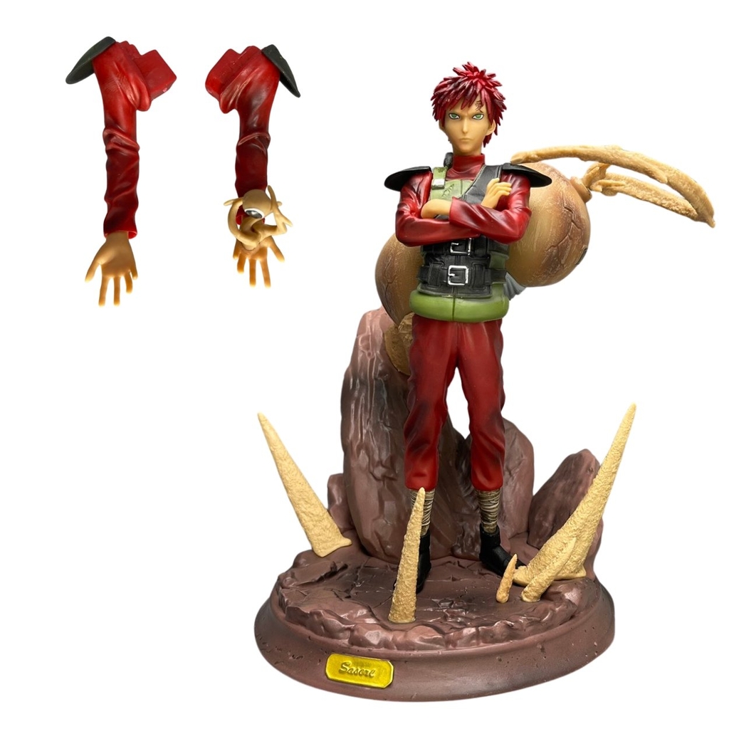 Mô hình Naruto Gaara - Cao 23cm - ngang 19cm - nặng 1kg - Phụ kiện : 2 tay thay thế. - Figure Naruto - Box nhựa + hộp màu