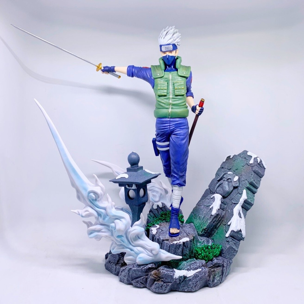 Mô Hình Naruto Hokaghe Kakashi - Cao 35cm - ngang 31cm - nặng 2kg5 - Phụ kiện : kiếm - Figure Naruto - Có hộp màu