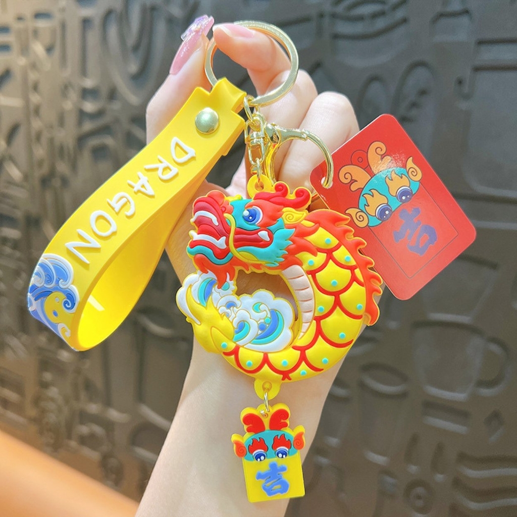 Móc Khóa Rồng vàng - Dây móc dài : 10.5cm - Mô Hình Cao : 9.7cm - Nặng : 50gram - No Box : bọc túi OPP - N3-K14-T2-S2