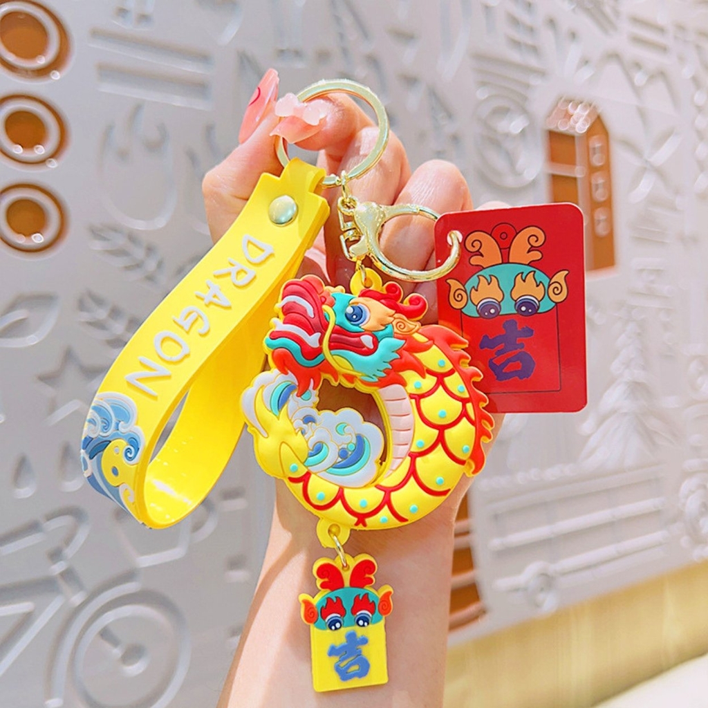 Móc Khóa Rồng vàng - Dây móc dài : 10.5cm - Mô Hình Cao : 9.7cm - Nặng : 50gram - No Box : bọc túi OPP - N3-K14-T2-S2
