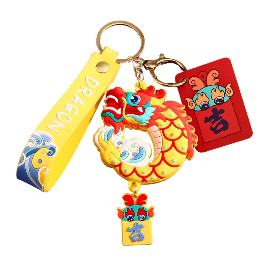 Móc Khóa Rồng vàng - Dây móc dài : 10.5cm - Mô Hình Cao : 9.7cm - Nặng : 50gram - No Box : bọc túi OPP - N3-K14-T2-S2