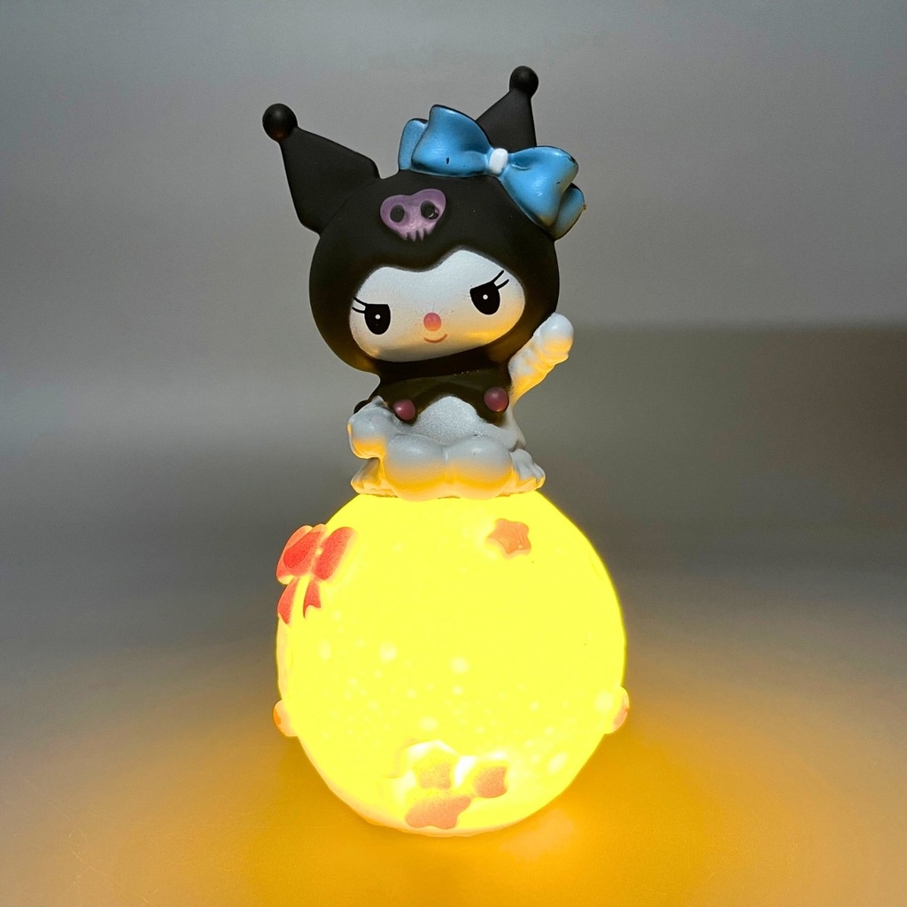 Mô Hình Lambara Kuromi đeo nơ - Cao 13cm - rộng 6cm - nặng 120gram - Có LED ở cầu - Figure Anime - No box : bọc túi OPP N3-ST5