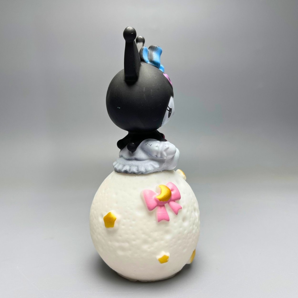 Mô Hình Lambara Kuromi đeo nơ - Cao 13cm - rộng 6cm - nặng 120gram - Có LED ở cầu - Figure Anime - No box : bọc túi OPP N3-ST5
