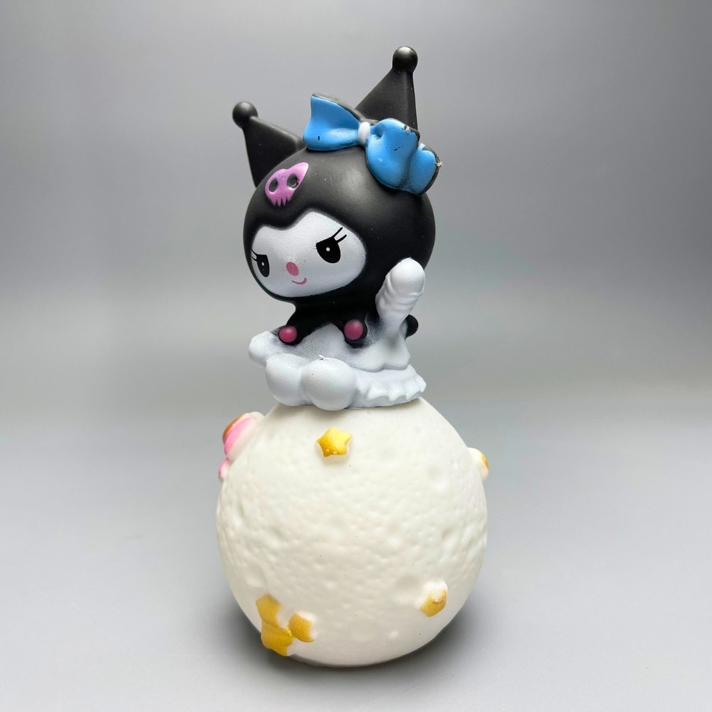 Mô Hình Lambara Kuromi đeo nơ - Cao 13cm - rộng 6cm - nặng 120gram - Có LED ở cầu - Figure Anime - No box : bọc túi OPP N3-ST5
