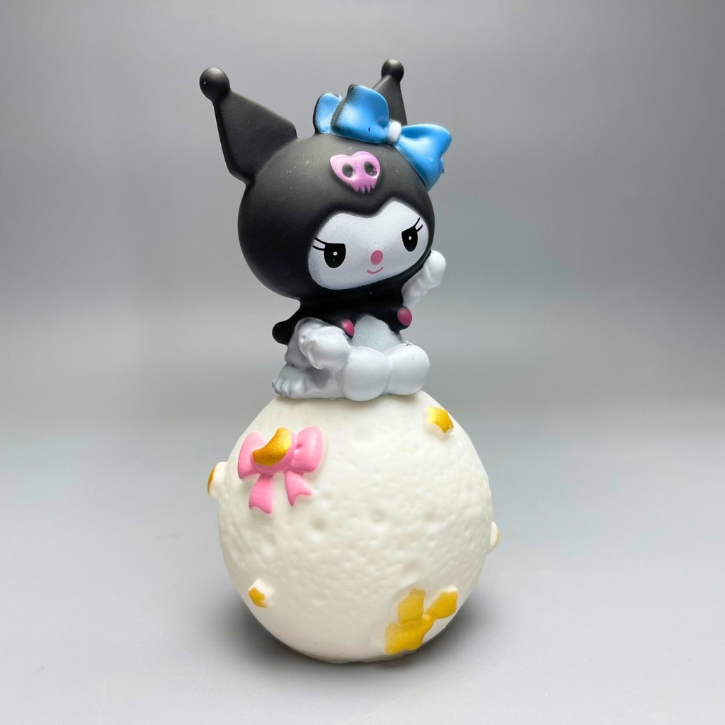 Mô Hình Lambara Kuromi đeo nơ - Cao 13cm - rộng 6cm - nặng 120gram - Có LED ở cầu - Figure Anime - No box : bọc túi OPP N3-ST5