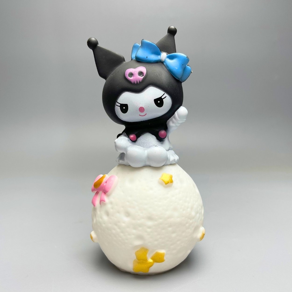 Mô Hình Lambara Kuromi đeo nơ - Cao 13cm - rộng 6cm - nặng 120gram - Có LED ở cầu - Figure Anime - No box : bọc túi OPP N3-ST5