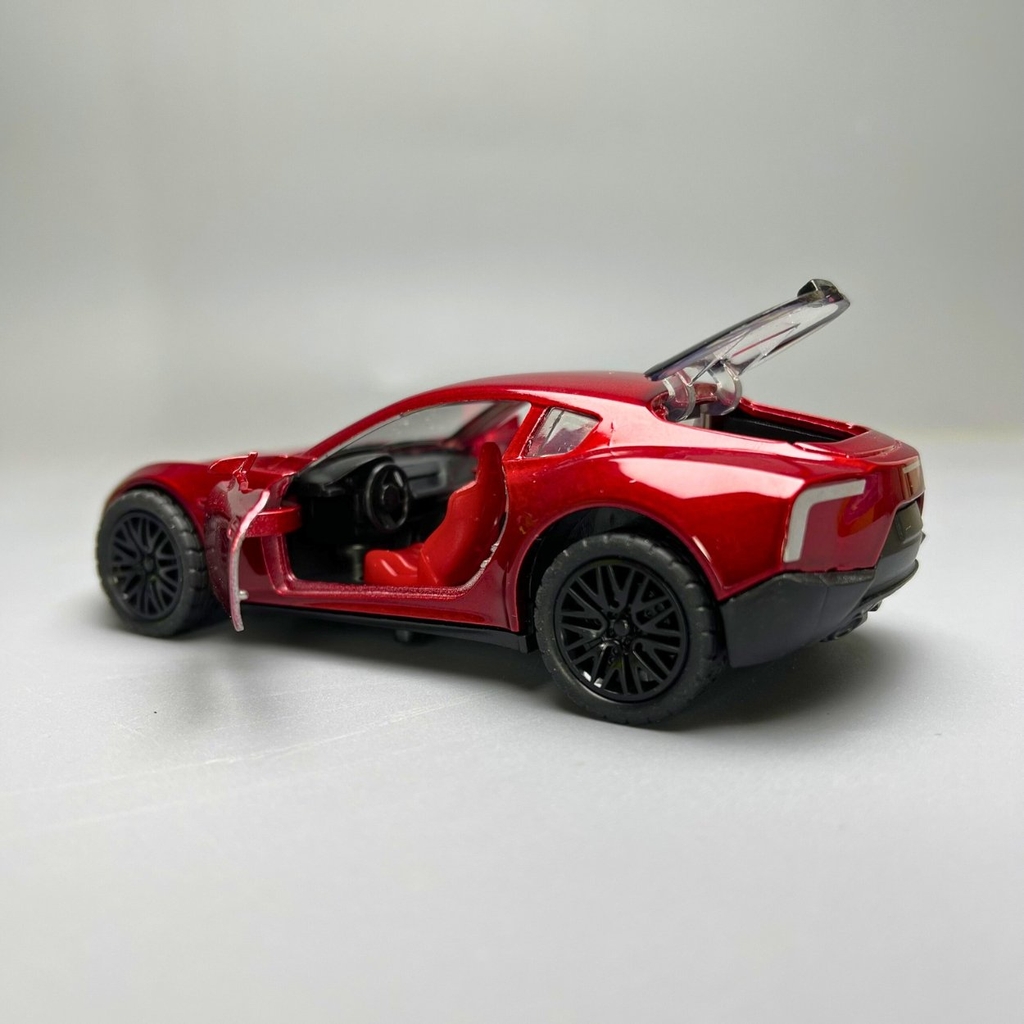 Mô Hình xe Maserati 3200 GT màu đỏ - tỉ lệ 1:36 Hợp kim có thể mở cửa - bánh sau chạy cót - Dài 12cm - rộng 5cm - cao 3.5cm - nặng : 200gram - FULL BOX : box màu