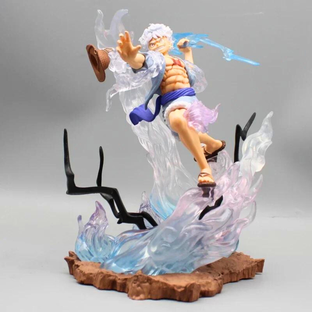 Mô Hình OnePiece Luffy Gear 5 chiến đấu - Cao 25cm - ngang 23cm - nặng 1kg6 - Phụ kiện : tia sét , Figure OnePiece - no box-N1-K40-T5-S1