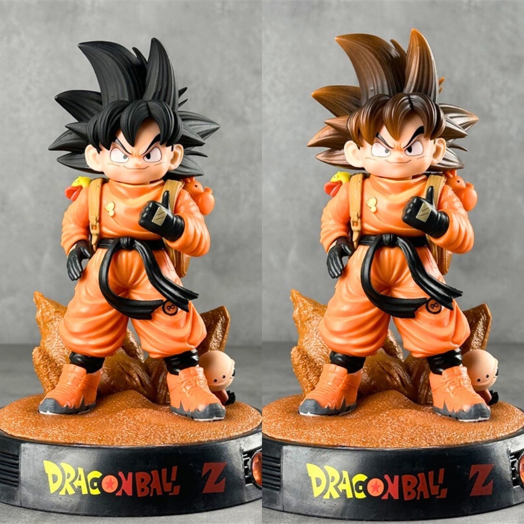 Mô hình DragonBall  Goku thám hiểm - Cao 22cm - ngang 16cm - nặng 1kg1 - Phụ kiện : 2 đầu thay thế - Dragon Ball - Có hộp màu