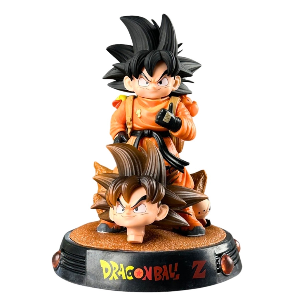 Mô hình DragonBall  Goku thám hiểm - Cao 22cm - ngang 16cm - nặng 1kg1 - Phụ kiện : 2 đầu thay thế - Dragon Ball - Có hộp màu - (VAT 002-02-160)  - K7-T4-S3