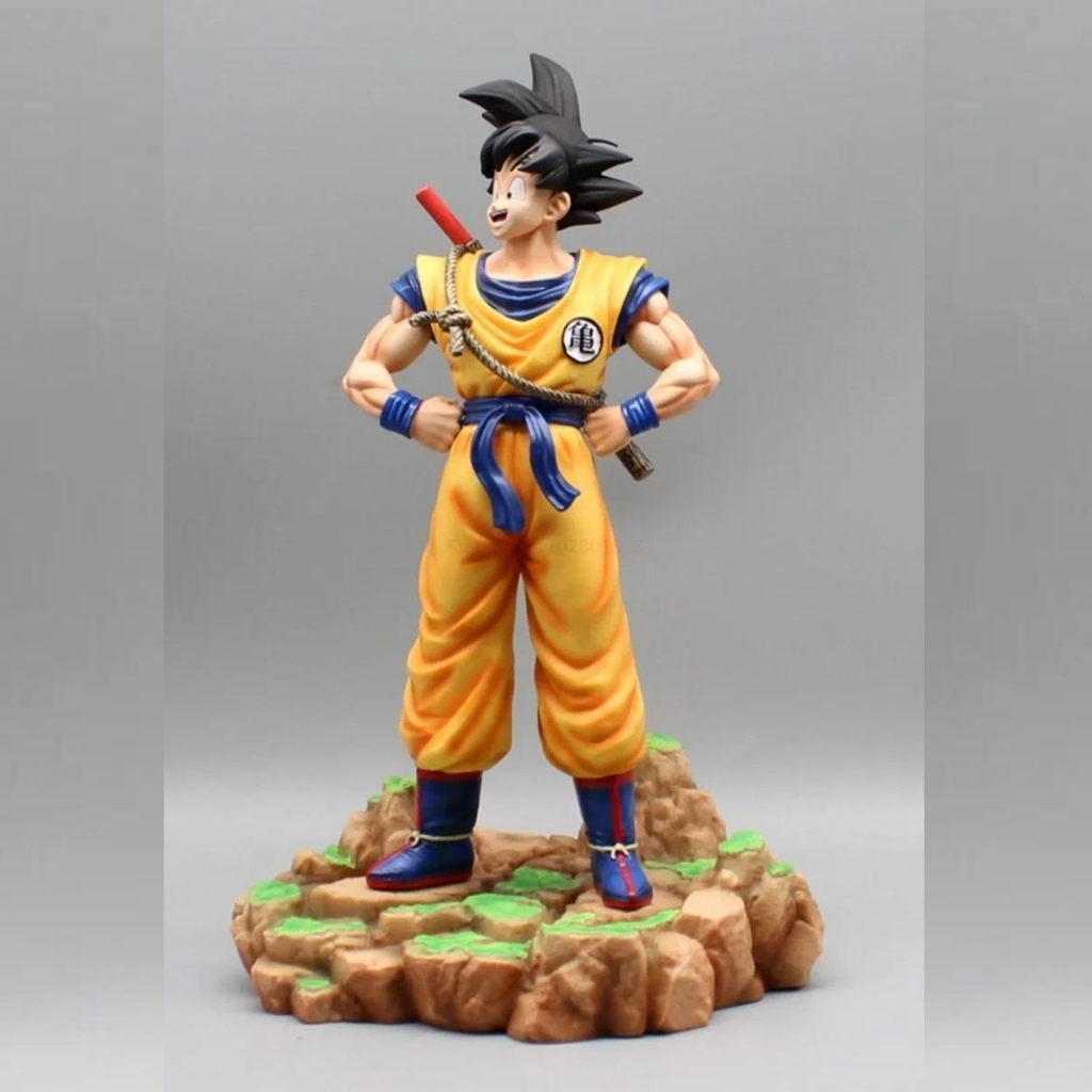 Mô hình DragonBall Songoku dáng đứng , hàng cao cấp - Cao 70cm - ngang 38cm - nặng 10kg - phụ kiện :  1 gậy đeo lưng - Dragon Ball - Box bìa + hộp xốp