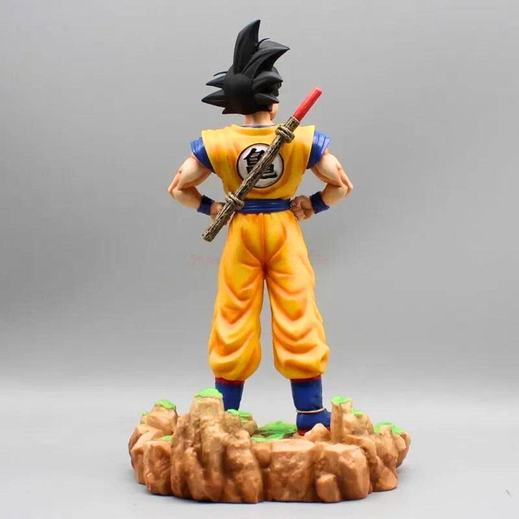 Mô hình DragonBall Songoku dáng đứng , hàng cao cấp - Cao 70cm - ngang 38cm - nặng 10kg - phụ kiện :  1 gậy đeo lưng - Dragon Ball - Box bìa + hộp xốp