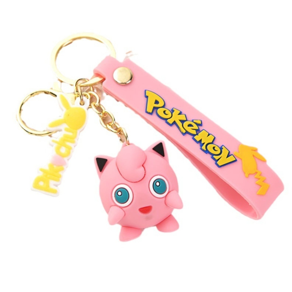 Mô Hình móc khóa Pokemon Jigglypuff - dây dài 11cm - Mô Hình cao 3cm - nặng 50gram - No Box : bọc túi OPP - K77-T3-S3