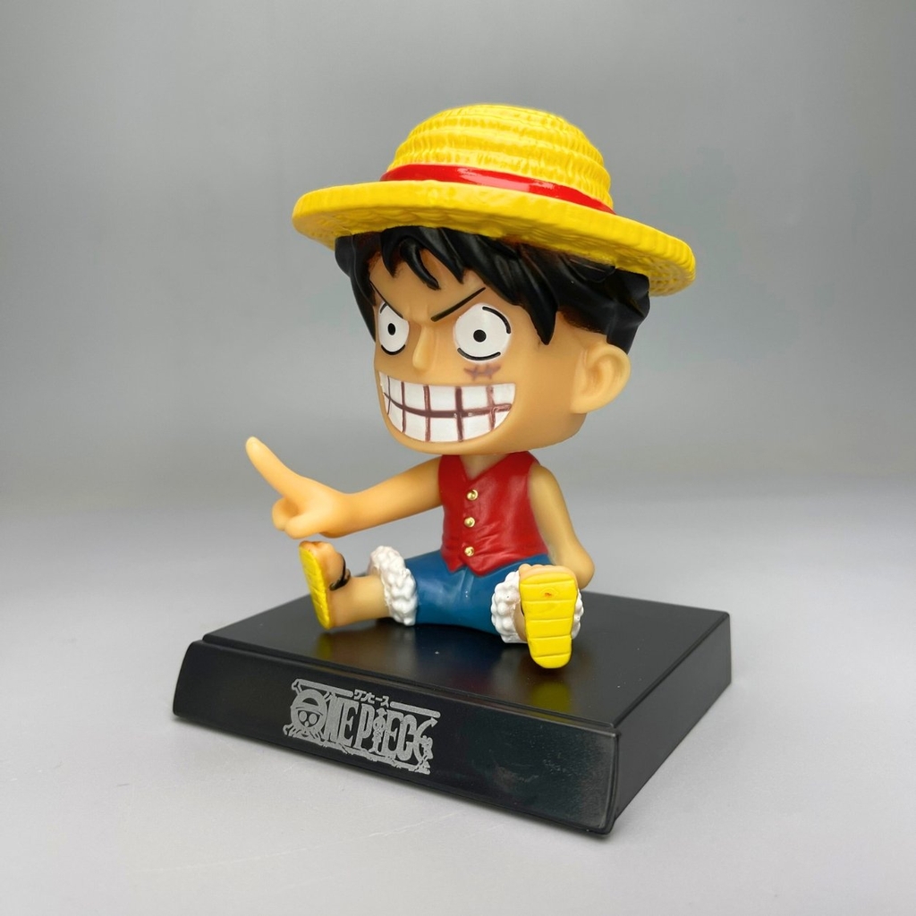 Mô Hình lắc đầu Luffy dơ tay - Cao 12cm - nặng 150gram - Phụ kiện : đế + miếng dán - FULL BOX : box màu - N3-K26-T2-S3