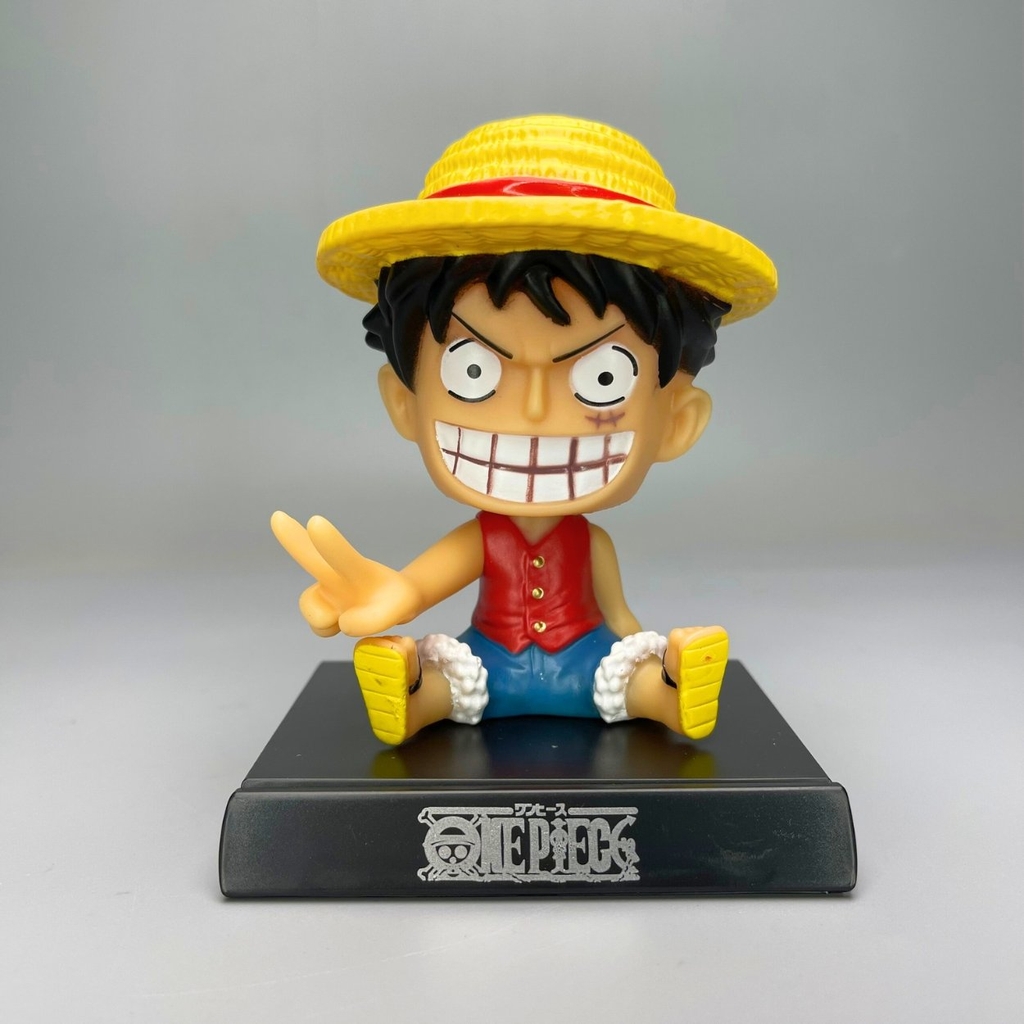 Mô Hình lắc đầu Luffy dơ tay - Cao 12cm - nặng 150gram - Phụ kiện : đế + miếng dán - FULL BOX : box màu - N3-K26-T2-S3