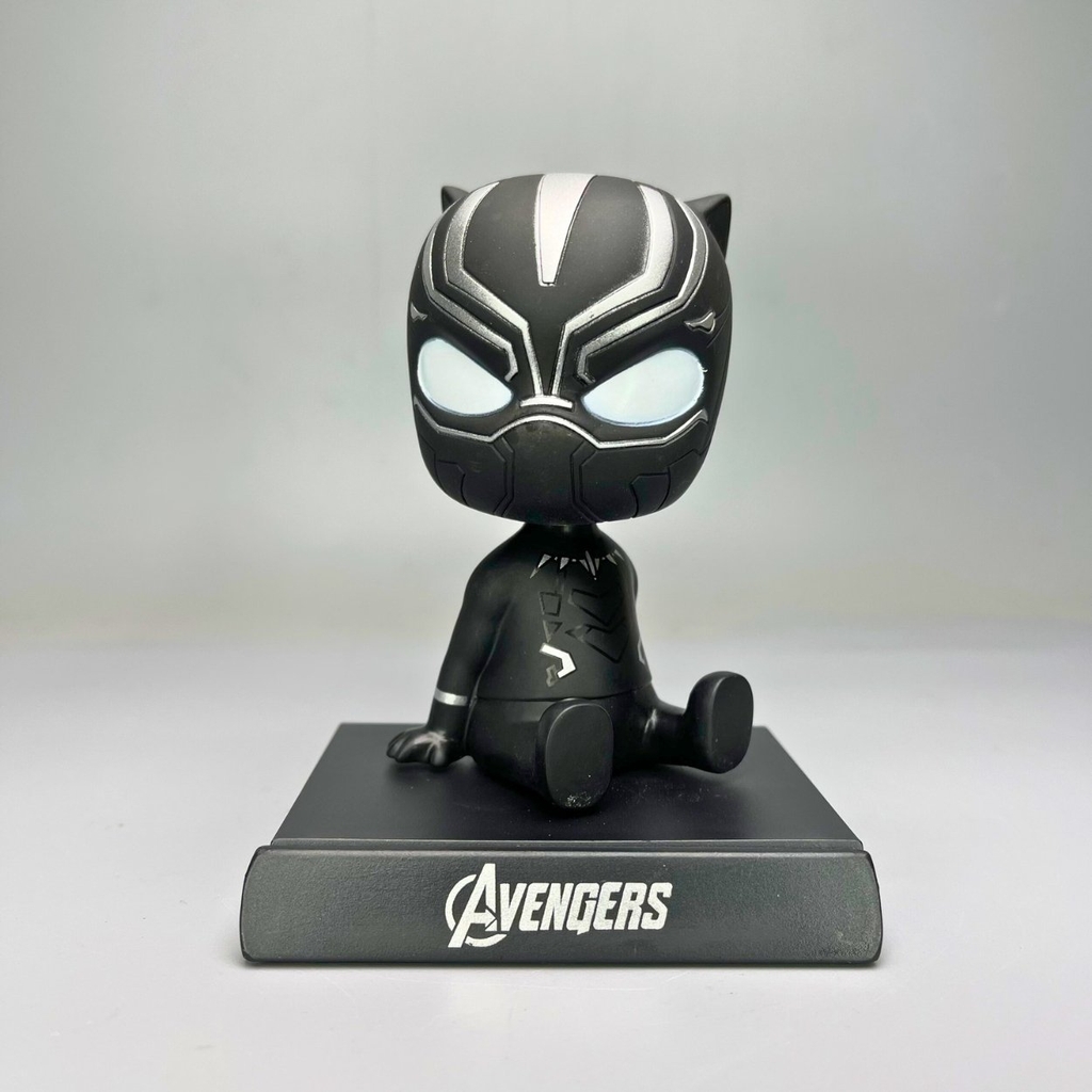 Mô Hình lắc đầu black panther - Cao 12cm - nặng 150gram - Phụ kiện : đế + miếng dán - FULL BOX : box màu