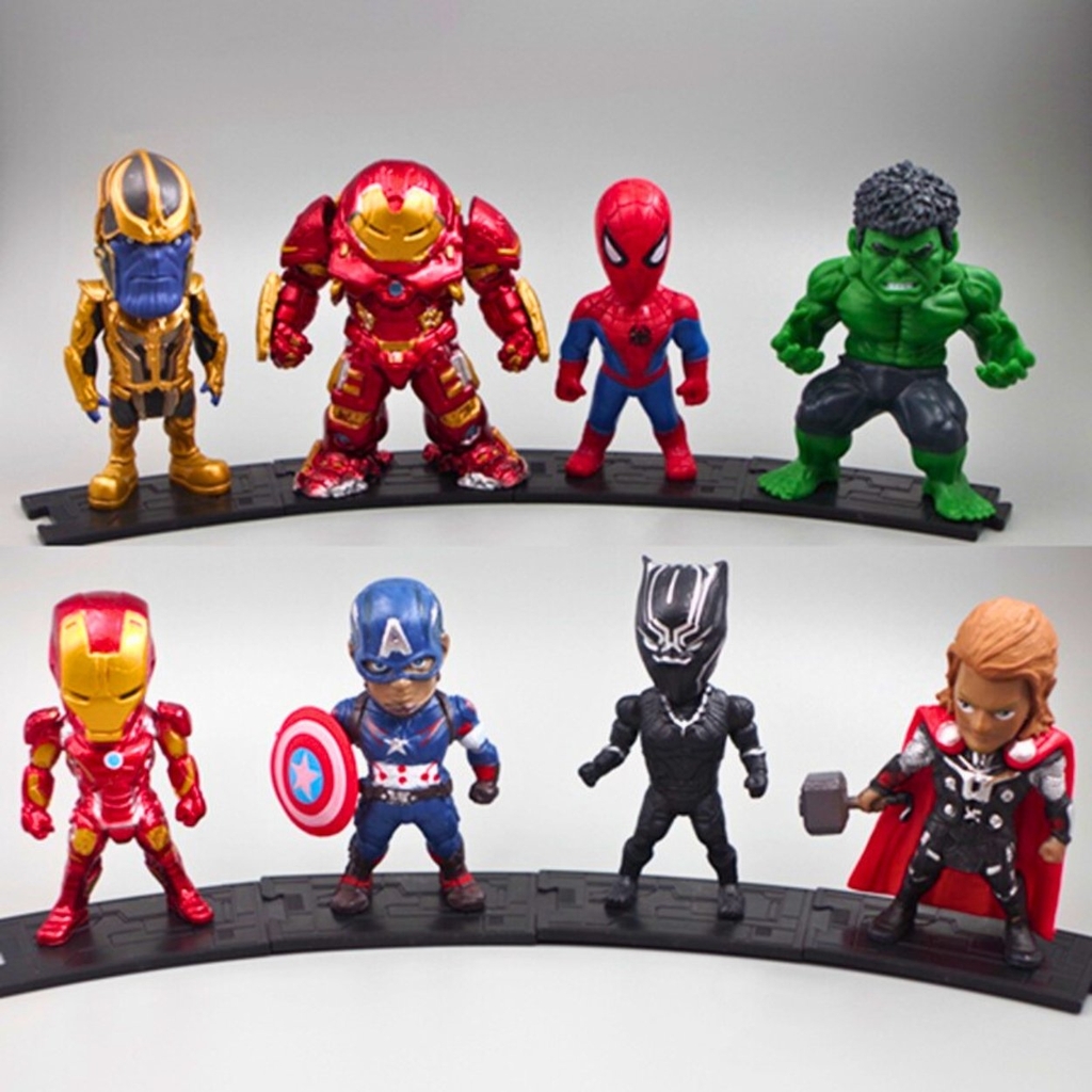 Mô Hình Avenger Bộ 8 các nhân vật siêu anh hùng - Cao 7cm - nặng 300gram - No Box - Figure Avenger - Bọc túi - No box