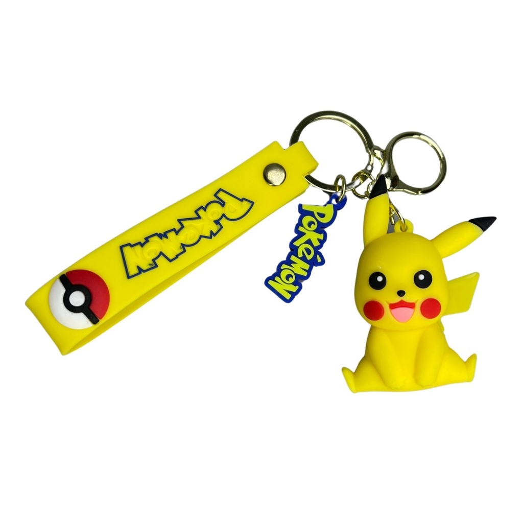 Móc Khóa Pikachu ngồi - Dây móc dài : 10cm - Mô Hình Cao : 6cm - Nặng : 50gram - No Box : bọc túi OPP - N3-K14-T5-S1