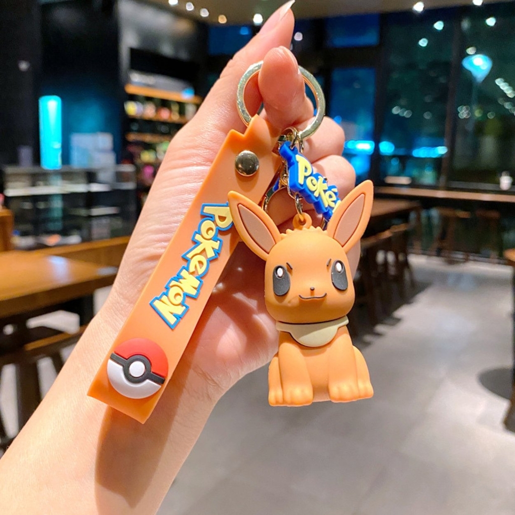 Móc Khóa Pokemon Flareon - Dây móc dài : 10cm - Mô Hình Cao : 6cm - Nặng : 50gram - No Box : bọc túi OPP