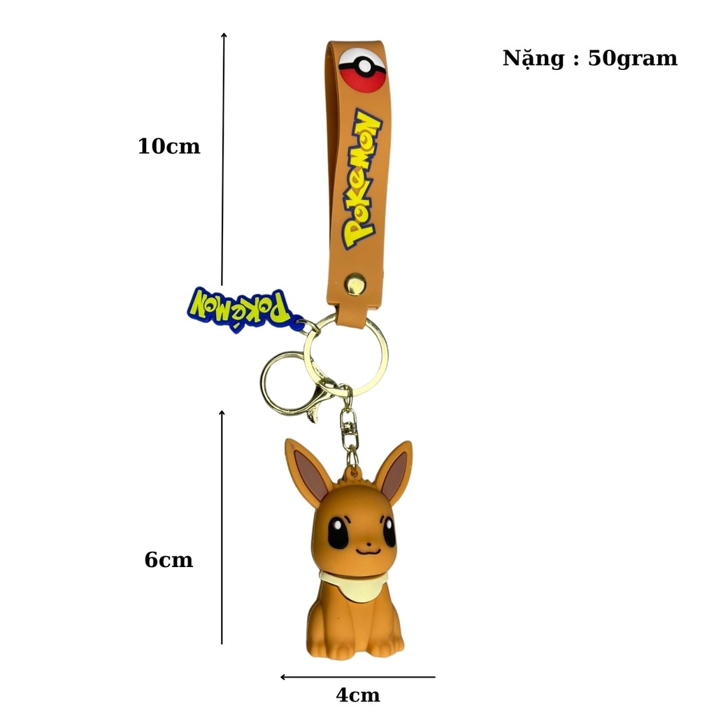 Móc Khóa Pokemon Flareon - Dây móc dài : 10cm - Mô Hình Cao : 6cm - Nặng : 50gram - No Box : bọc túi OPP - K79-T2-S13