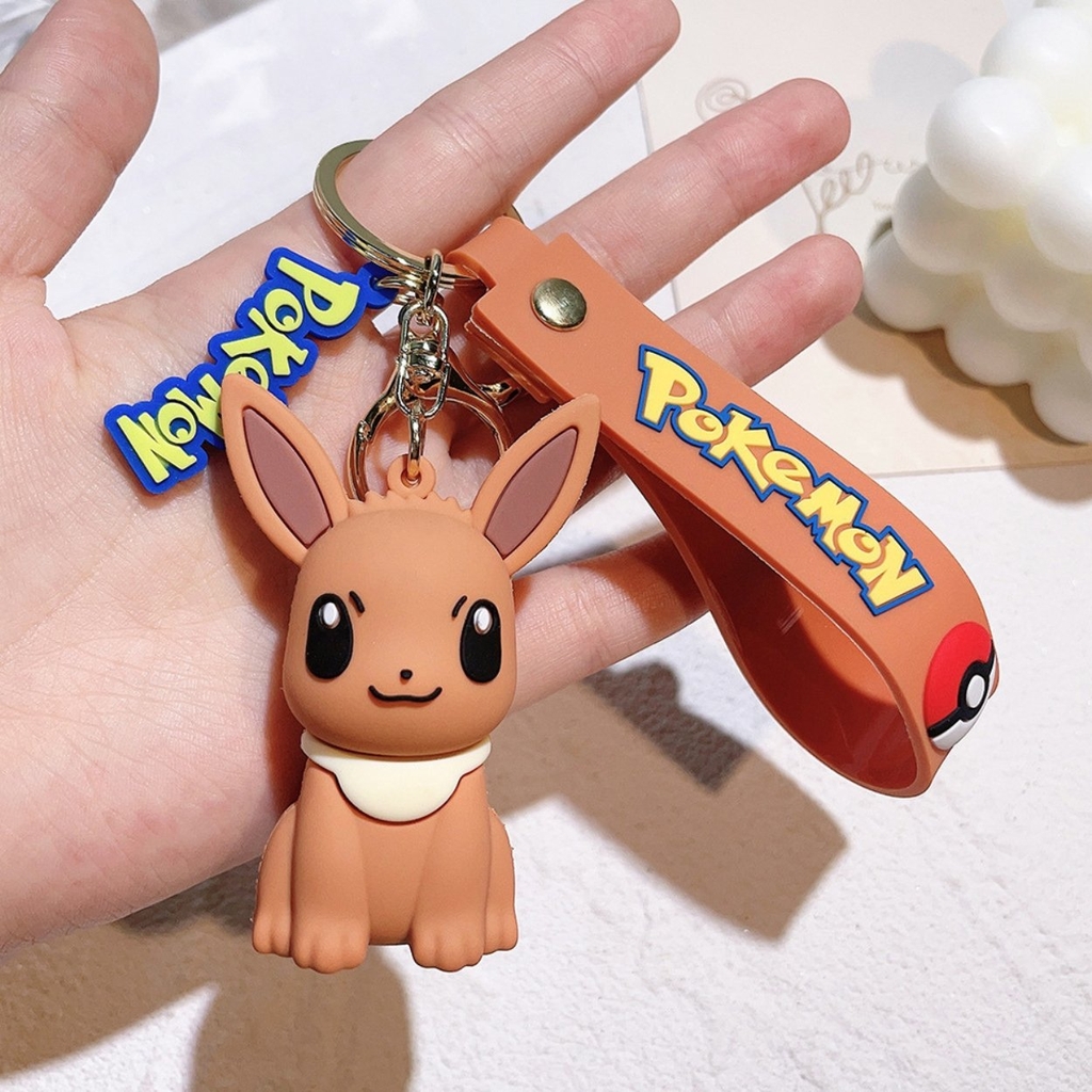 Móc Khóa Pokemon Flareon - Dây móc dài : 10cm - Mô Hình Cao : 6cm - Nặng : 50gram - No Box : bọc túi OPP