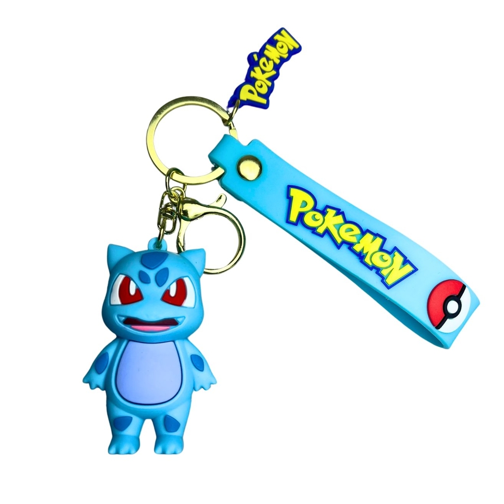 Móc Khóa Pokemon ếch xanh Fushigidane - Dây móc dài : 10cm - Mô Hình Cao : 7cm - Nặng : 50gram - No Box : bọc túi OPP - N3-K14-T5-S2