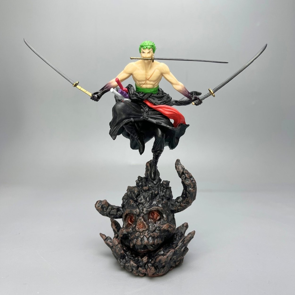 Mô Hình OnePiece 2 trong 1 Luffy gear 5 và Zoro enma đại chiến kaido rồng - Cao 20cm - ngang 15cm Nặng tổng thể : 350gram - Phụ kiện : 3 kiếm + 1 đảo đầu lâu + mô hình Luffy và Zoro -no box  N4-k14