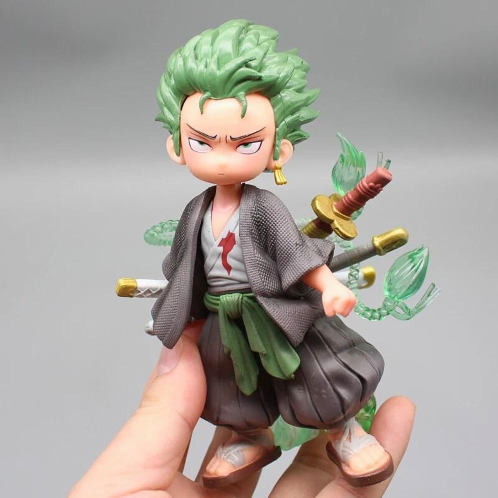 Mô Hình OnePiece Zoro AI chibi - cao 15cm - nặng 300gram - có hộp màu - Figure One Piece - N1-ST15