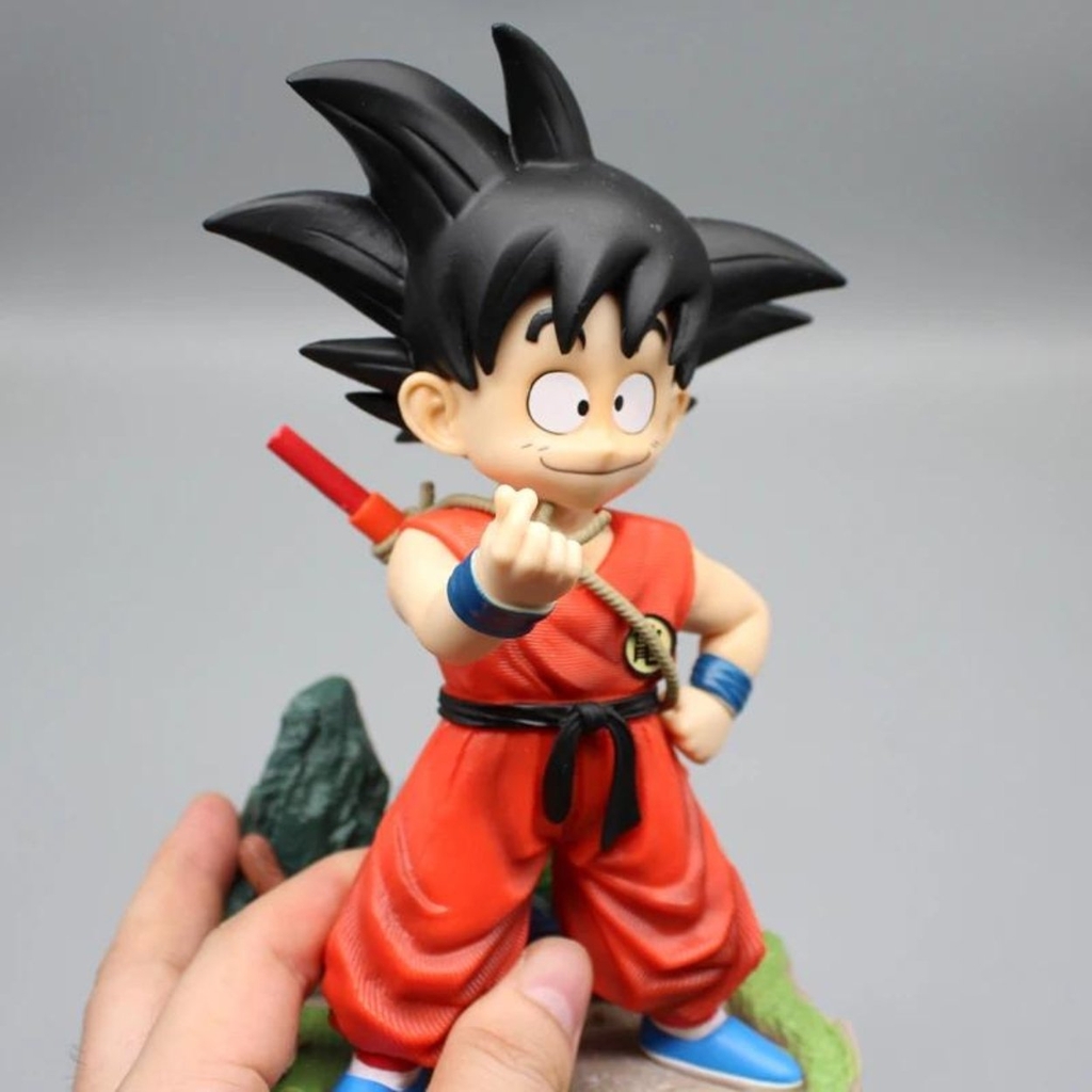 Mô hình DragonBall Goku Kid đứng chào - Cao 19cm - ngang 13cm - nặng 450gram - Phụ kiện : Tay thay thế -  Box màu - Dragon Ball N1-ST11