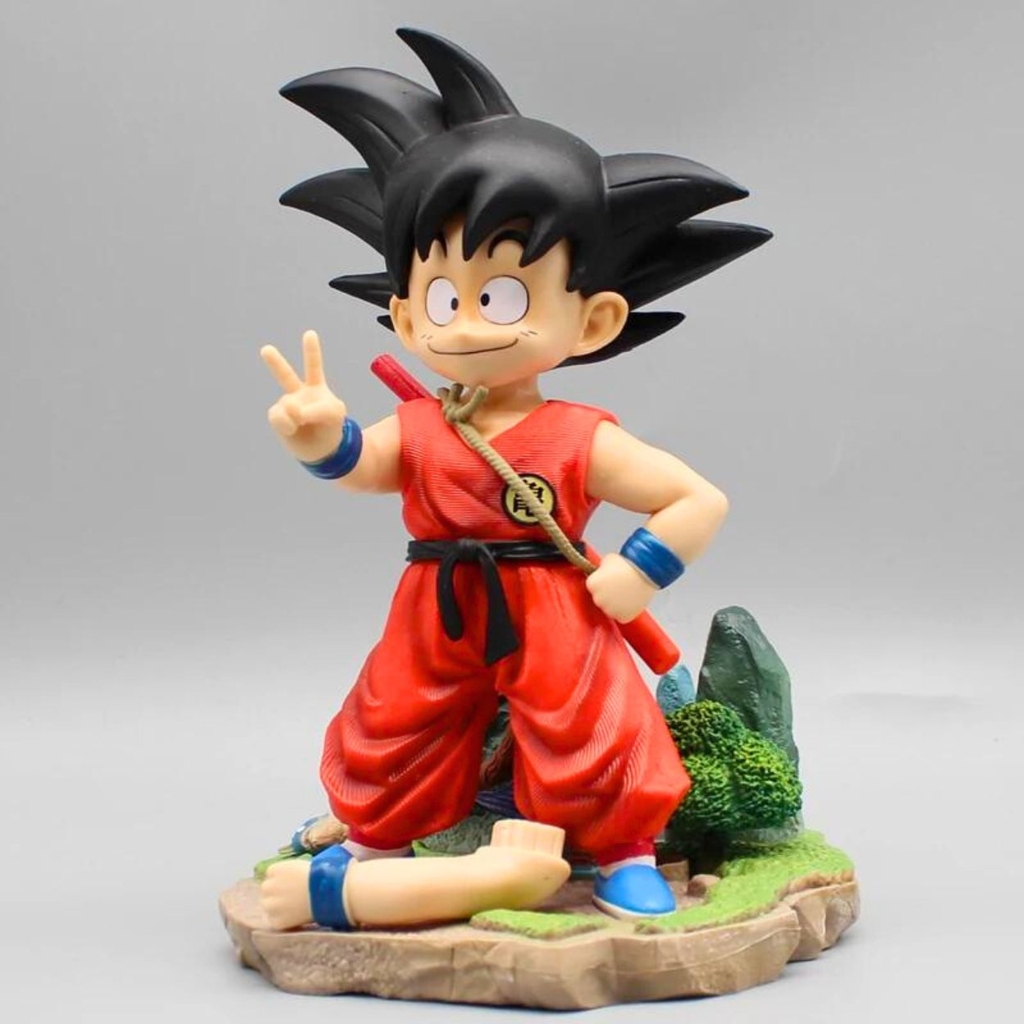 Mô hình DragonBall Goku Kid đứng chào - Cao 19cm - ngang 13cm - nặng 450gram - Phụ kiện : Tay thay thế -  Box màu - Dragon Ball N1-ST11